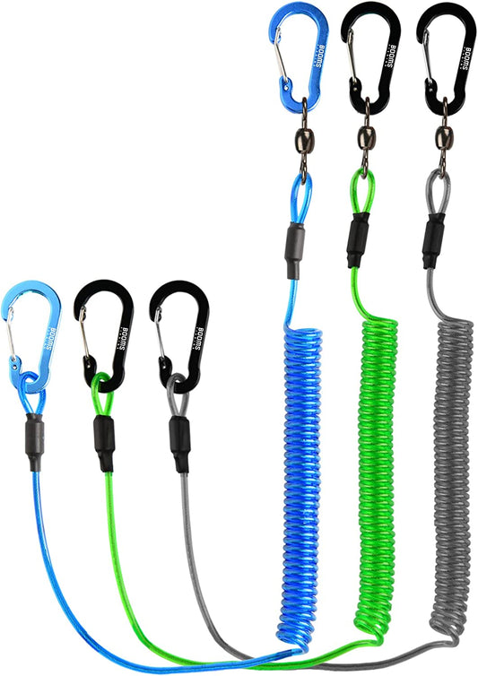 T02 Heavy-Duty Fishing Pole Tether and Kayak Paddle Leash - Durable Lanyard for Fishing Tools, Rods, and Paddles