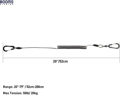 T02 Heavy-Duty Fishing Pole Tether and Kayak Paddle Leash - Durable Lanyard for Fishing Tools, Rods, and Paddles